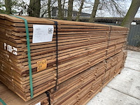 Ca. 132x guyana teak beschoeiingsplanken, 20x150mm, lengte 350cm - afbeelding 4 van  4