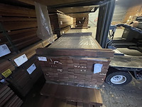 Ca. 132x guyana teak planken geschaafd, 21x90mm, lengte 335cm - afbeelding 1 van  4