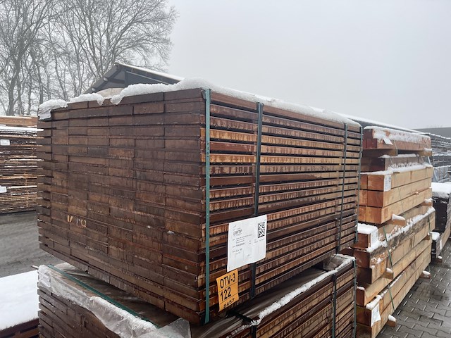 Ca. 133x guyana ipé planken geschaafd, 25x145mm, lengte 125cm - afbeelding 2 van  3