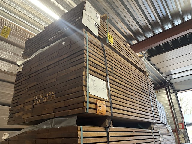 Ca. 133x guyana ipé planken geschaafd, 25x145mm, lengte 155cm - afbeelding 4 van  4