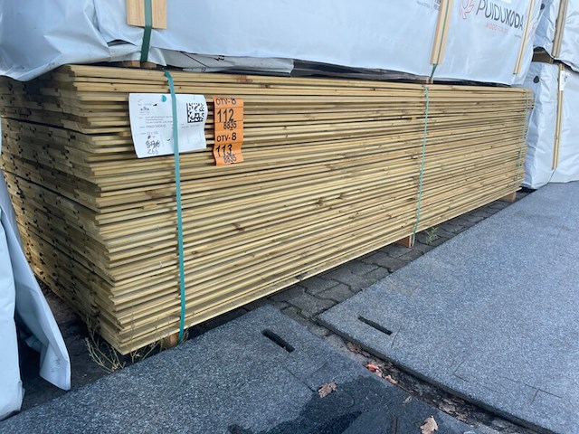 Ca. 133x vuren channelsiding geïmpregneerd, 18x145mm, lengte 300cm - afbeelding 4 van  4