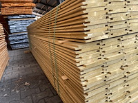 Ca. 133x vuren channelsiding geïmpregneerd, 18x145mm, lengte 300cm - afbeelding 2 van  4