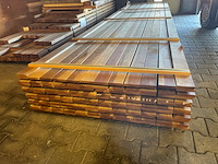 Ca. 134x guyana ipé planken geschaafd country grade, 18x90mm, lengte 450cm - afbeelding 1 van  3