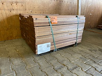 Ca. 134x guyana teak planken geschaafd, 25x145mm, lengte 100cm - afbeelding 4 van  4
