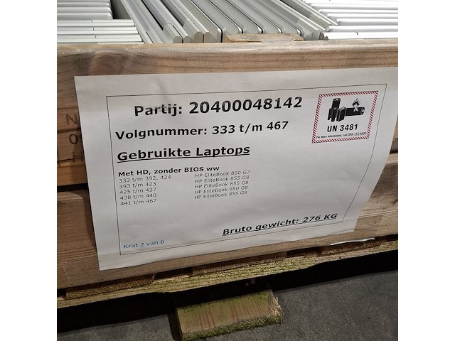 Ca. 134x laptop, hp, o.a. elitebook 850 - afbeelding 8 van  16