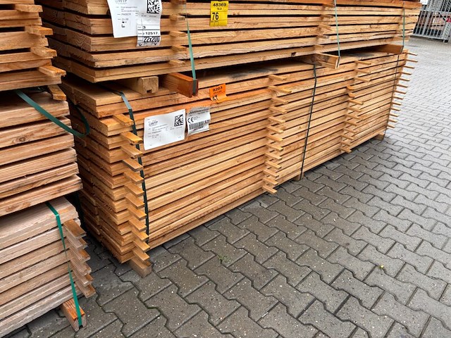 Ca. 135x douglas planken fijnbezaagd, 22x200mm, lengte 300cm - afbeelding 4 van  4
