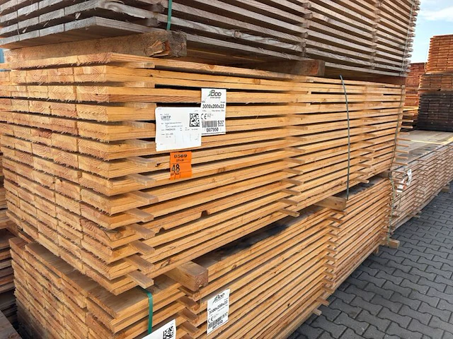 Ca. 135x douglas planken fijnbezaagd, 22x200mm, lengte 300cm - afbeelding 4 van  4