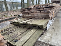 Ca. 137x angelim pedra beschoeiingsplanken, 20x100mm, lengte 27/350cm, 110/400cm - afbeelding 3 van  3