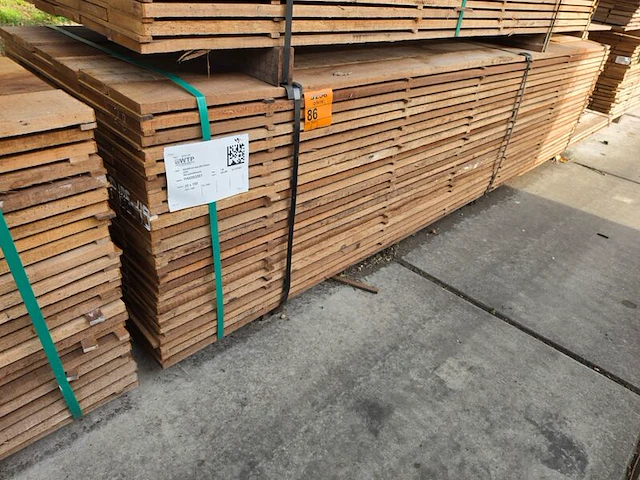 Ca. 138x guyana teak beschoeiingsplanken, 20x150mm, lengte 120/300cm, 18/400cm - afbeelding 4 van  4