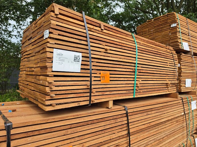 Ca. 138x guyana teak beschoeiingsplanken, 20x150mm, lengte 200cm - afbeelding 4 van  4