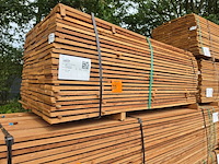 Ca. 138x guyana teak beschoeiingsplanken, 20x150mm, lengte 200cm - afbeelding 4 van  4
