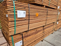 Ca. 138x guyana teak beschoeiingsplanken, 20x150mm, lengte 300cm - afbeelding 4 van  4