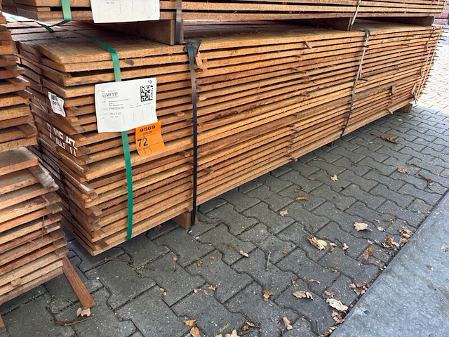 Ca. 138x guyana teak beschoeiingsplanken, 20x150mm, lengte 350cm - afbeelding 4 van  4