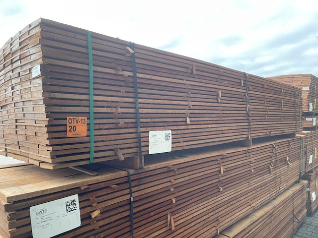 Ca. 138x guyana teak beschoeiingsplanken, 20x150mm, lengte 400cm - afbeelding 4 van  4