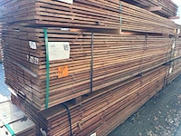 Ca. 138x guyana teak beschoeiingsplanken, 20x150mm, lengte 400cm - afbeelding 4 van  4