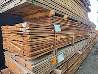 Ca. 138x guyana teak beschoeiingsplanken, 20x150mm, lengte 44/400cm, 94/450cm - afbeelding 4 van  4