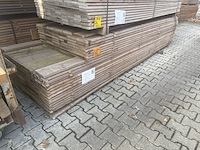 Ca. 138x guyana teak beschoeiingsplanken, 20x150mm, lengte 52/300cm, 86/350cm - afbeelding 4 van  4