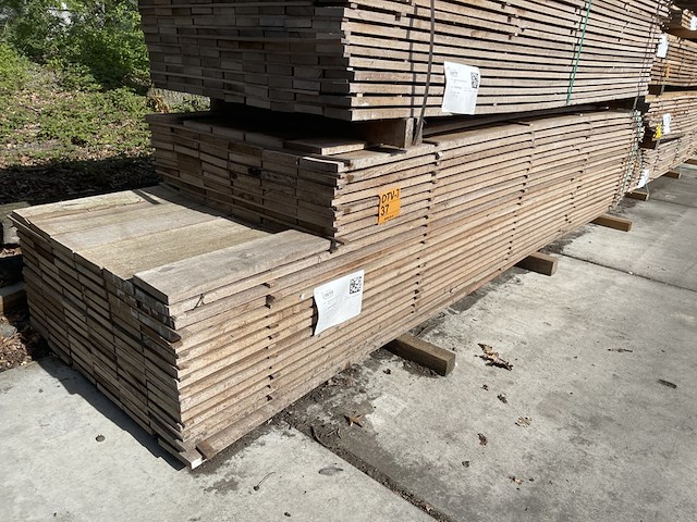 Ca. 138x guyana teak beschoeiingsplanken, 20x150mm, lengte 52/300cm, 86/350cm - afbeelding 4 van  4