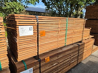 Ca. 138x guyana teak beschoeiingsplanken, 20x150mm, lengte 68/200cm, 64/250cm, 6/300cm - afbeelding 4 van  4