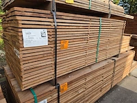 Ca. 138x guyana teak beschoeiingsplanken, 20x150mm, lengte 68/200cm, 64/250cm, 6/300cm - afbeelding 4 van  4