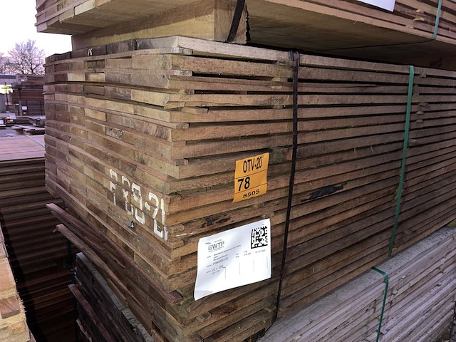 Ca. 138x guyana teak beschoeiingsplanken , 22x150mm, lengte 200cm - afbeelding 4 van  4