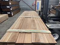 Ca. 138x guyana teak planken geschaafd , 16x140mm, lengte 400cm - afbeelding 1 van  3