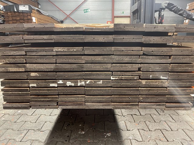 Ca. 138x guyana teak planken geschaafd , 16x140mm, lengte 400cm - afbeelding 3 van  3