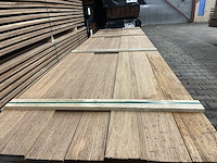 Ca. 138x guyana teak planken geschaafd , 16x140mm, lengte 400cm - afbeelding 1 van  3