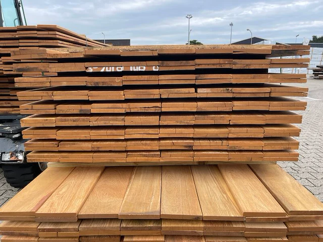 Ca. 138x pakoeli planken geschaafd, 16x140mm, lengte 300cm - afbeelding 3 van  3