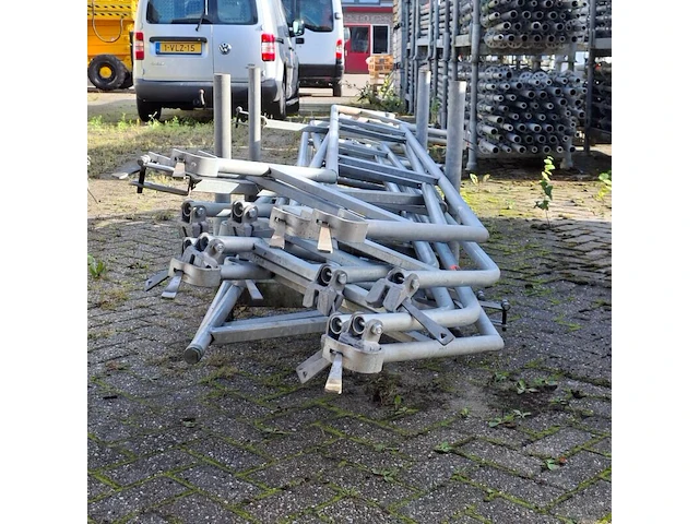 Ca. 13x bordestrap leuning, layher, allround | 257 cm, in transportbok - afbeelding 6 van  8