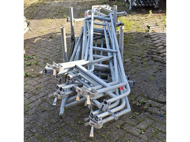 Ca. 13x bordestrap leuning, layher, allround | 257 cm, in transportbok - afbeelding 7 van  8