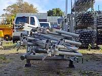 Ca. 13x bordestrap leuning, layher, allround | 257 cm, in transportbok - afbeelding 8 van  8