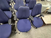 Ca. 13x bureaustoel rh, logic 300, blauw, met armleggers - afbeelding 3 van  12