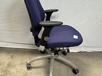 Ca. 13x bureaustoel rh, logic 300, blauw, met armleggers - afbeelding 5 van  12