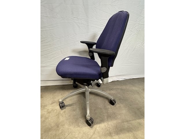 Ca. 13x bureaustoel rh, logic 300, blauw, met armleggers - afbeelding 9 van  12