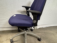 Ca. 13x bureaustoel rh, logic 300, blauw, met armleggers - afbeelding 9 van  12