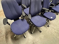 Ca. 13x bureaustoel rh, logic 300, blauw, met armleggers - afbeelding 11 van  12