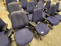 Ca. 13x bureaustoel rh, logic 300, blauw, met armleggers - afbeelding 12 van  12