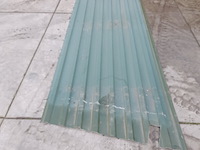 Ca. 13x damwandplaat, groen, lengte ca. 250-350 cm - afbeelding 1 van  4