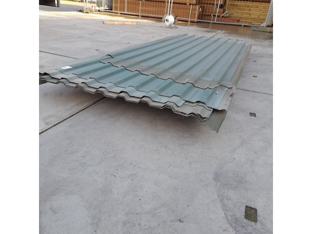 Ca. 13x damwandplaat, groen, lengte ca. 250-350 cm - afbeelding 3 van  4