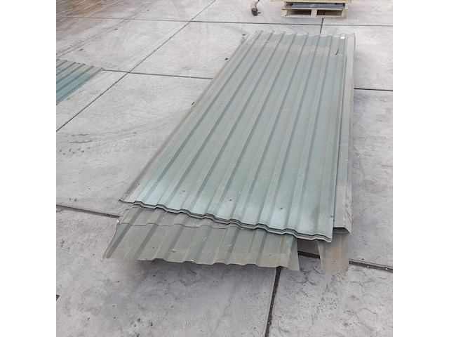 Ca. 13x damwandplaat, groen, lengte ca. 250-350 cm - afbeelding 4 van  4