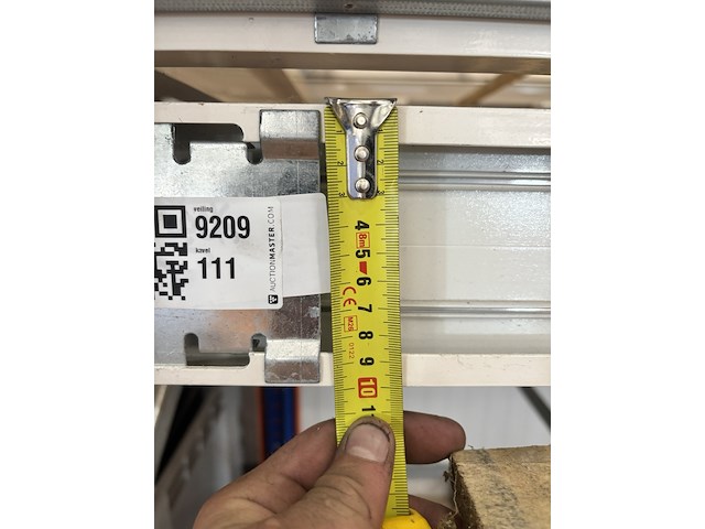 Ca. 13x demontabele kozijnen van systeemwanden / scheidingswandpanelen, intermontage, wit - afbeelding 2 van  8