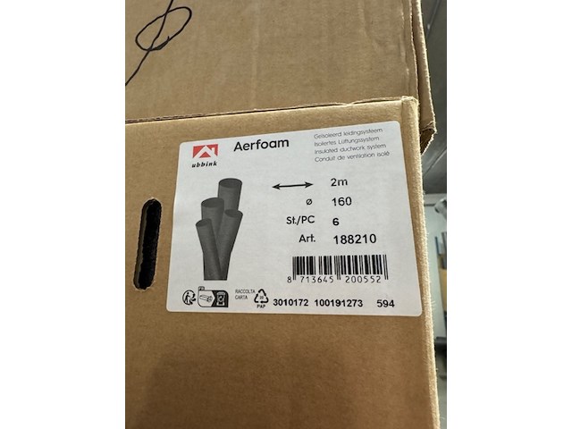 Ca. 13x doos geïsoleerde ventilatiebuis, ubbink, aerfoam - afbeelding 2 van  3
