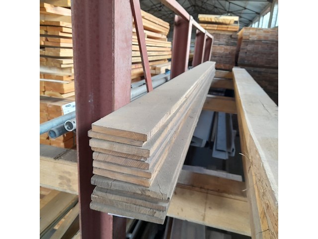 Ca. 13x eiken planken divers, lengte 400 cm - afbeelding 2 van  4