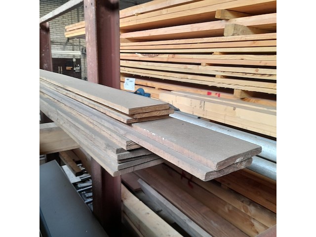 Ca. 13x eiken planken divers, lengte 400 cm - afbeelding 4 van  4