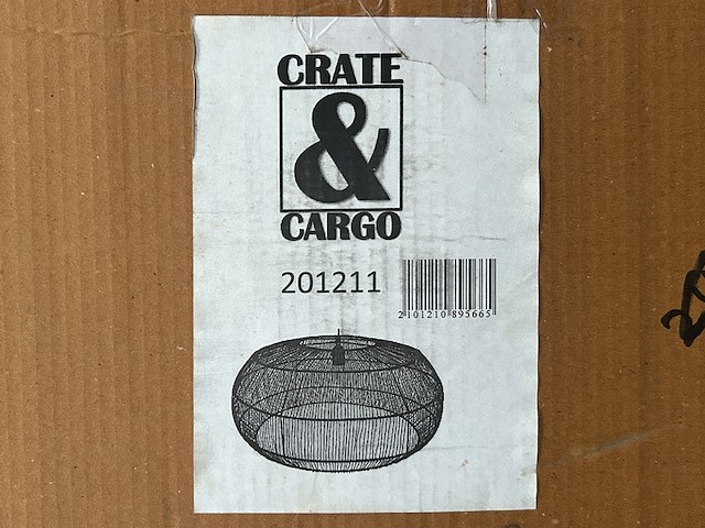 Ca. 13x hanglamp crate & cargo, zwart - afbeelding 3 van  5