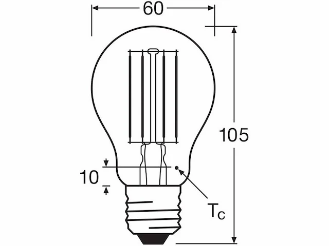 Ca. 13x led lamp, osram, e27 peer, warmwit, 7.8w - afbeelding 3 van  3