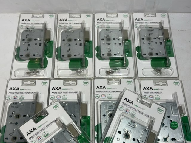 Ca. 13x magnetisch toilet-/badkamerslot, axa, 7169 tl63-8, rvs - afbeelding 2 van  4