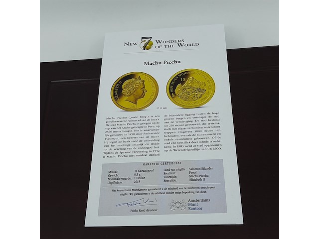 Ca. 13x munt, 14 karaats, new 7 wonders of the world - afbeelding 14 van  27