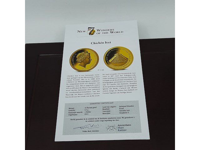 Ca. 13x munt, 14 karaats, new 7 wonders of the world - afbeelding 15 van  27